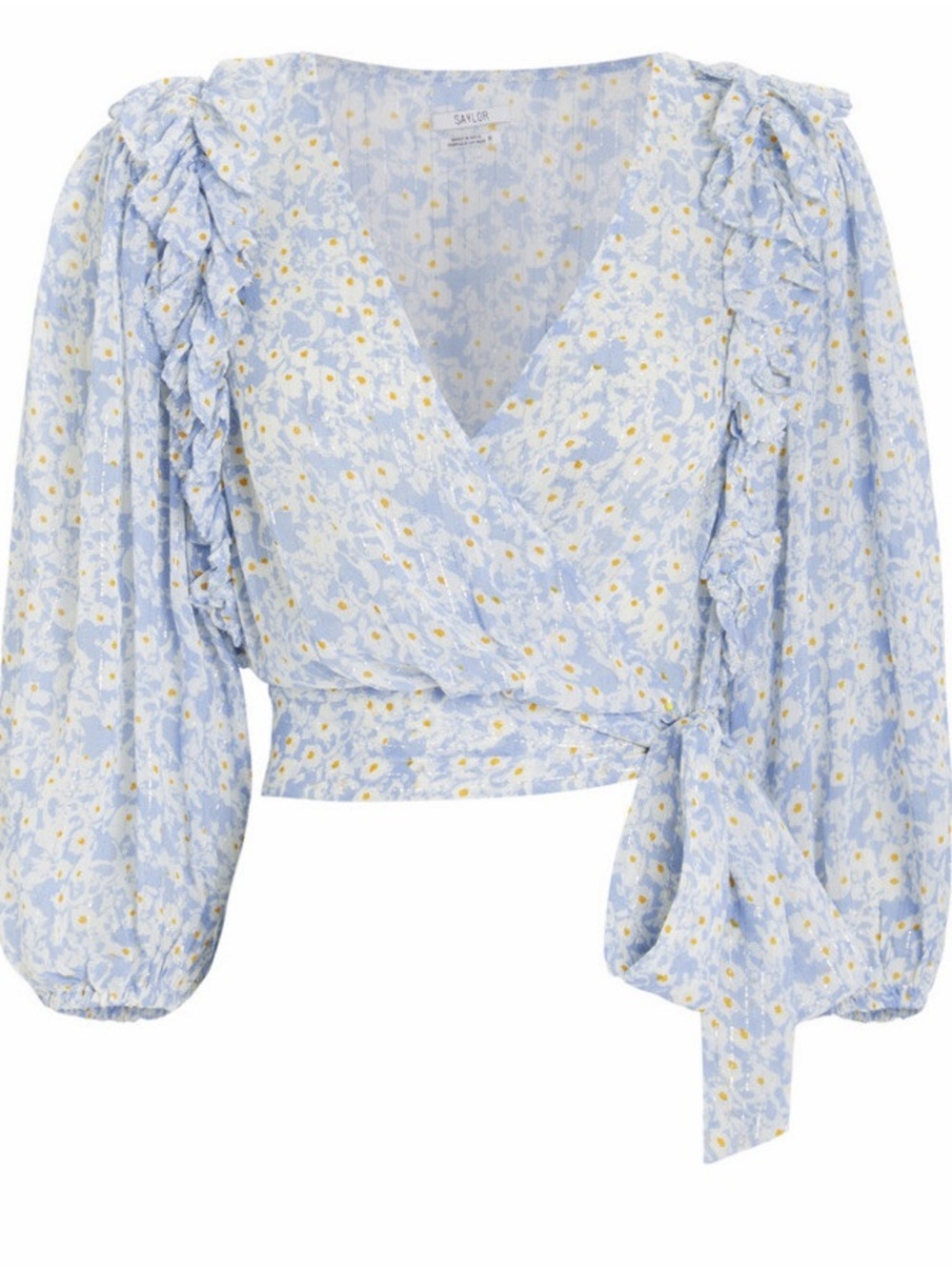 SAYLOR Tweggy wrap blouse